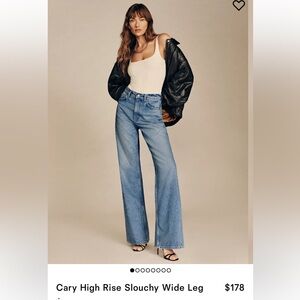 Reformation Cary High Rise Slouchy Wide Leg Jeans in Colorado